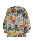 V. DE VINSTER, Blouse "LAKSHMI", motif seventies