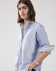 Hartford, Chemise CHARLOT, Bleu et Blanc