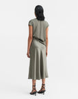 Ahlvar Gallery, Jupe satin "HANA", light military