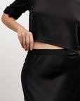 Ahlvar Gallery, Jupe satin "HANA", Noir