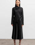 Ahlvar Gallery, Jupe satin "HANA", Noir
