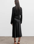 Ahlvar Gallery, Jupe satin "HANA", Noir