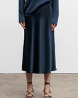 Ahlvar Gallery, Jupe satin "HANA", Midnight blue