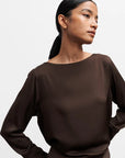 Ahlvar Gallery, Blouse "KELLY", Marron foncé