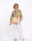 V. DE VINSTER, Blouse "LAKSHMI", motif seventies