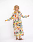 V. DE VINSTER, Robe "LAKSHMI", motif seventies