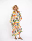V. DE VINSTER, Robe "LAKSHMI", motif seventies