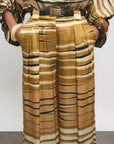 DMN, PANTALON IVOIRE, PRINT SAFARI