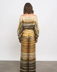 DMN, PANTALON IVOIRE, PRINT SAFARI