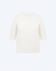 MOLLI, Top fin maille manches coudes "ori", naturel