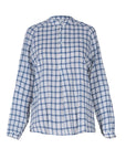 V. DE VINSTER, Blouse "USHA", à carreaux bleu