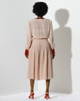 CRIDA, Robe midi en crêpe de Chine "FIRENZE 23"