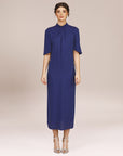 CRIDA, Robe midi en satin de soie et viscose "IVREA"