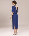 CRIDA, Robe midi en satin de soie et viscose "IVREA"