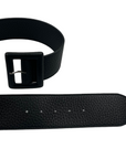 ORCIANI, Ceinture cuir grainé mat, Noir