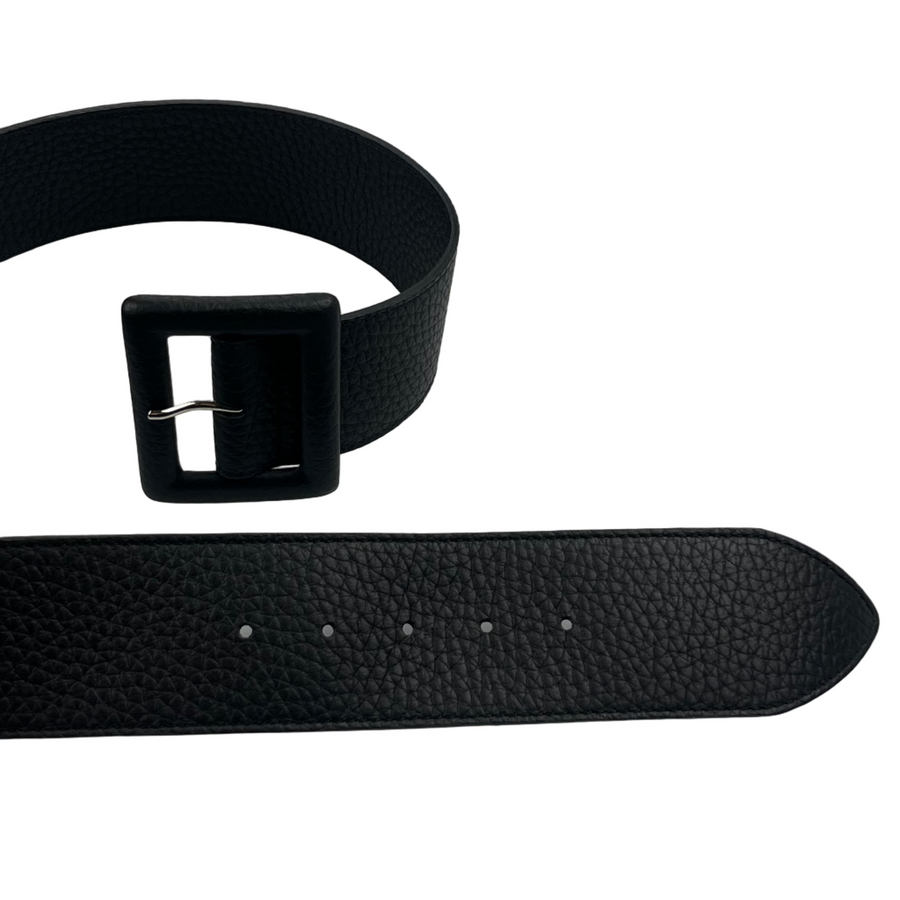 ORCIANI, Ceinture cuir grainé mat, Noir