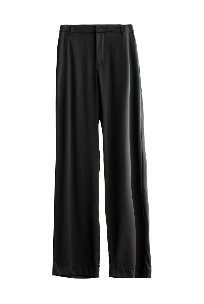 Ahlvar Gallery, Pantalon satin "AVA", Noir