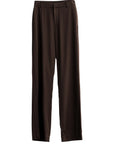 Ahlvar Gallery, Pantalon satin "AVA", Marron foncé