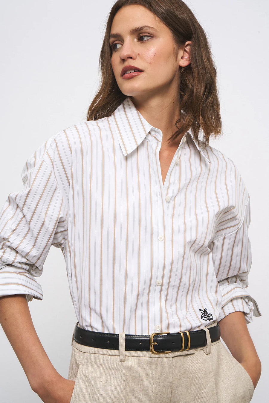 DMN, CHEMISE BILLIE, RAYURE BEIGE