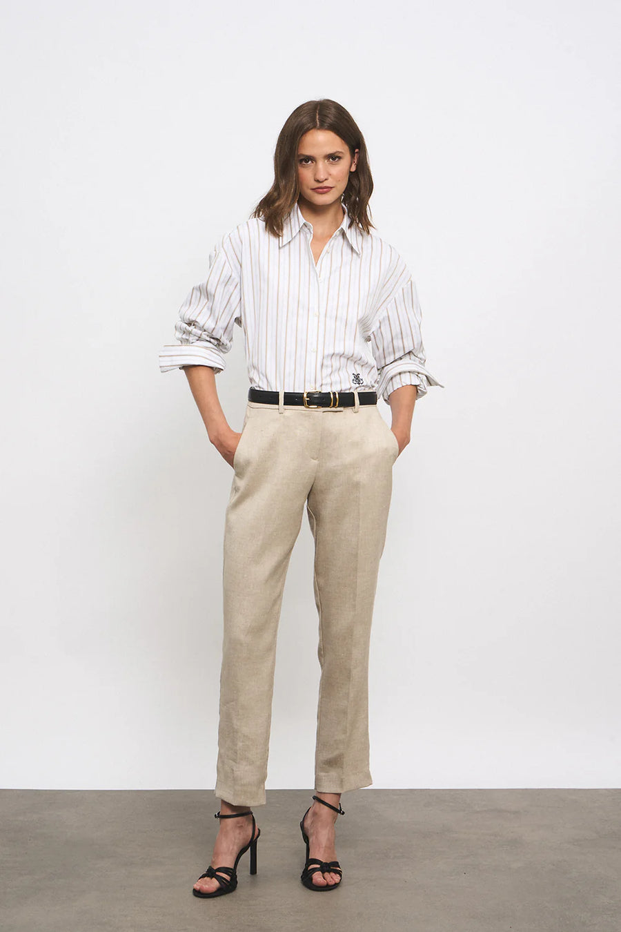 DMN, CHEMISE BILLIE, RAYURE BEIGE