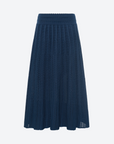 MOLLI, Jupe longue maille guipure "monica", blueberry