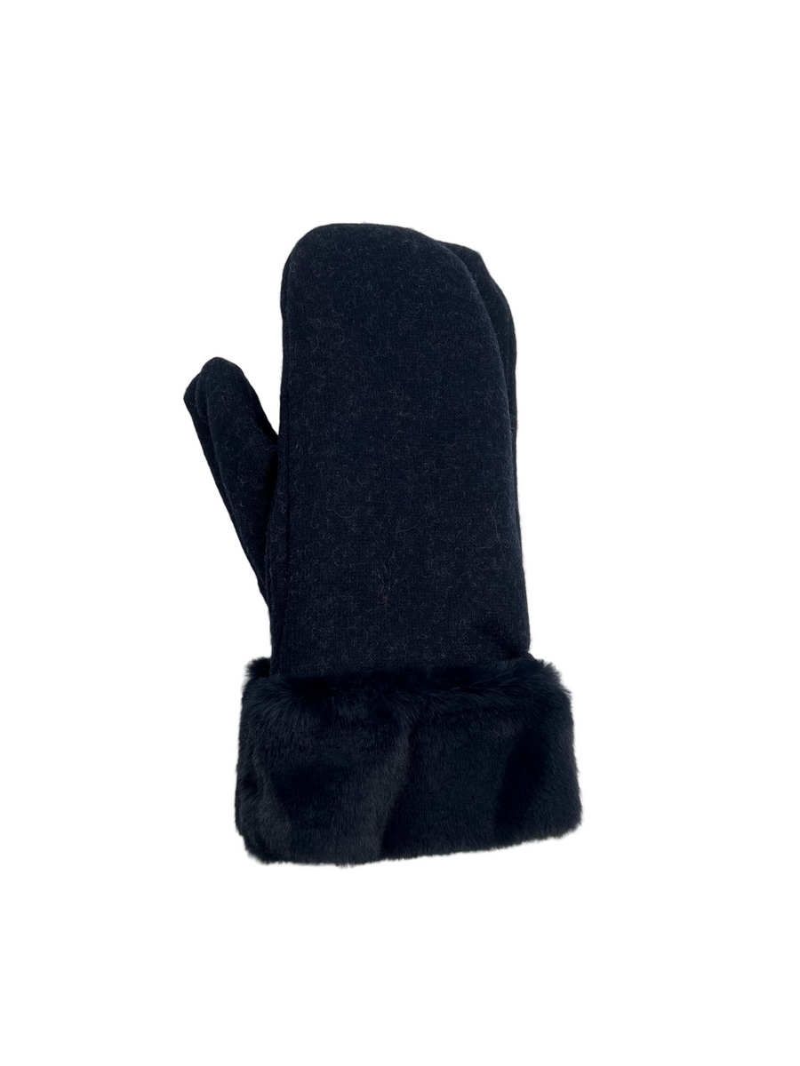 ALPO, Moufles, Laine et Fausse fourrure