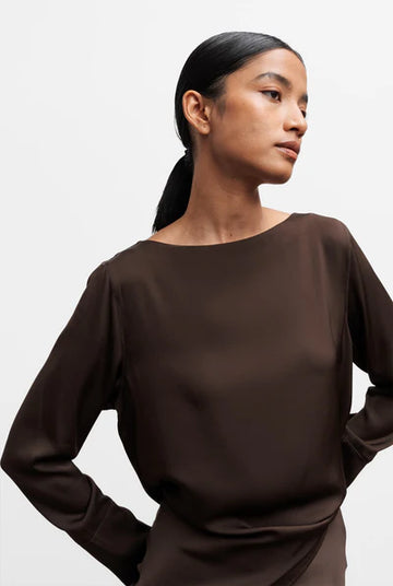 Ahlvar Gallery, Blouse "KELLY", Marron foncé