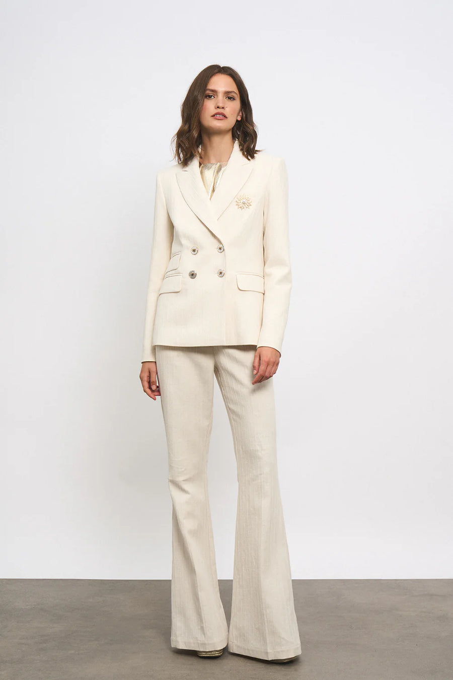 DMN, VESTE VALENCIANA, COTON ECRU