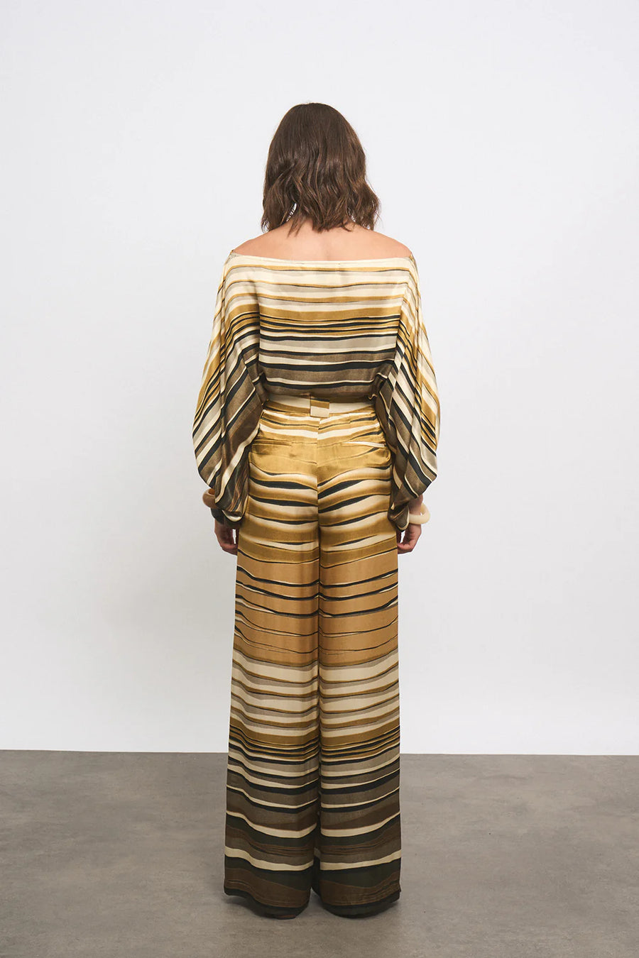 DMN, PANTALON IVOIRE, PRINT SAFARI