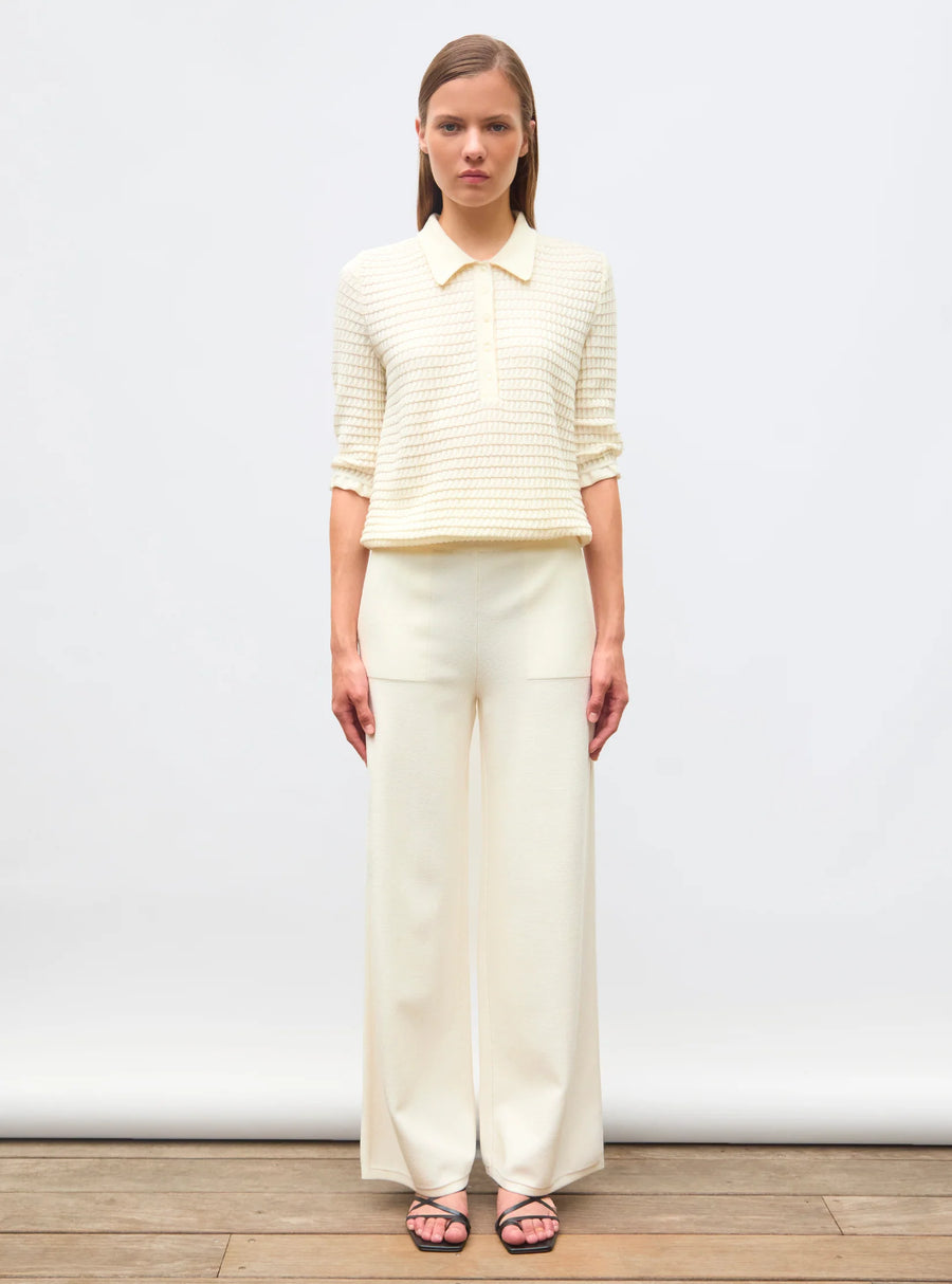 MOLLI, Pantalon taille haute maille