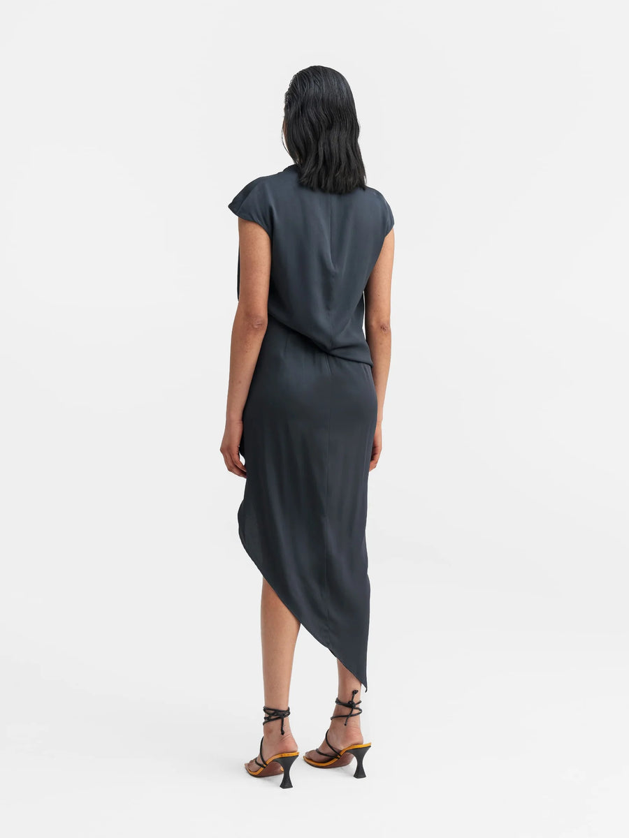 Ahlvar Gallery, Jupe satin "TILDA", blue grey